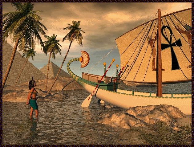 Egyptian Boat on water