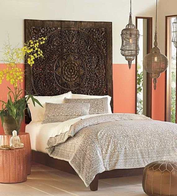 Wooden Wall Art Panels 6ft king bed headboard lotus flower wooden craved carving teak art Wooden Wall Art Panels 6ft king bed headboard lotus flower wooden craved carving teak art