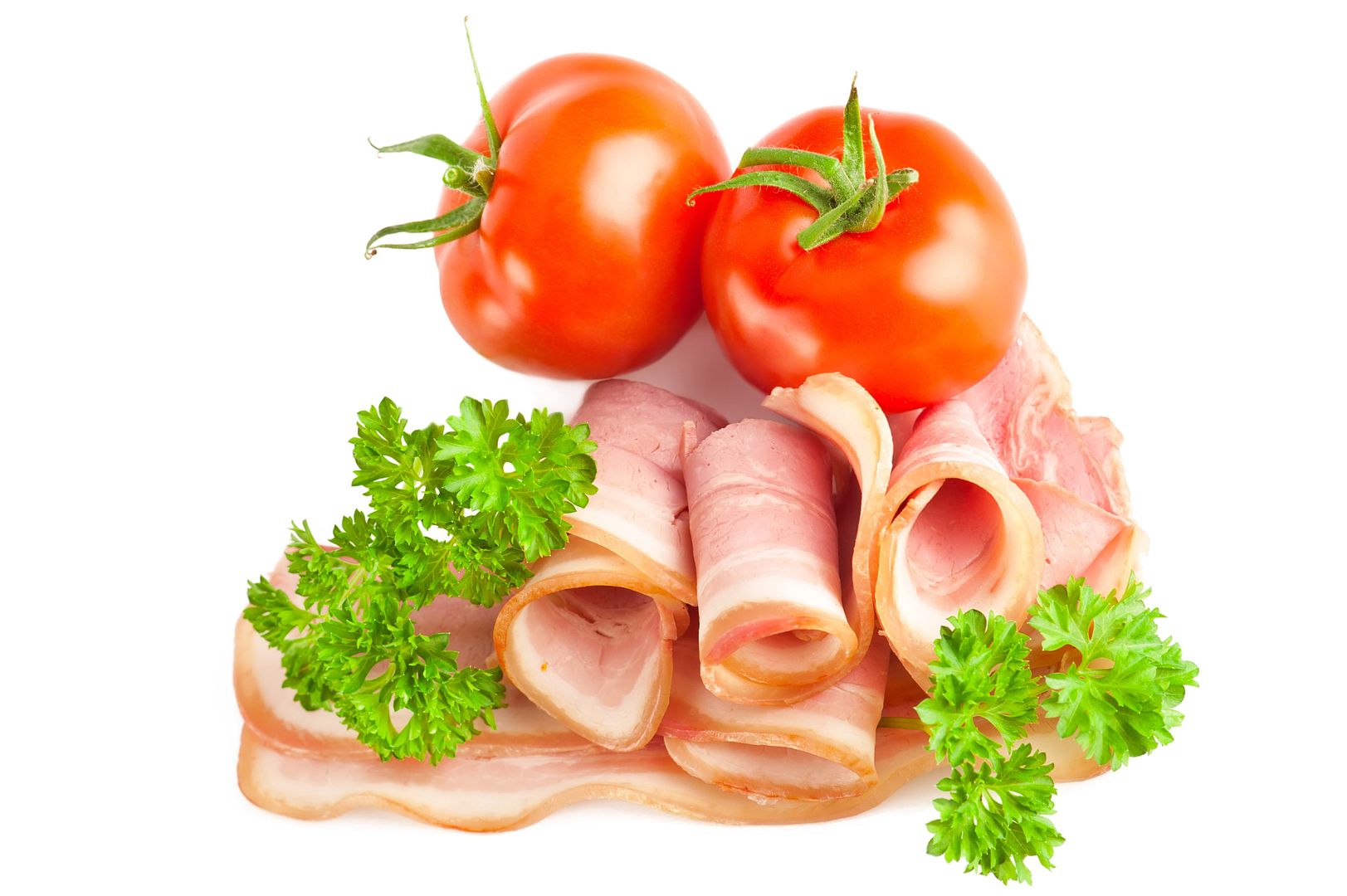 bacon_parsley_tomatoes_white_background_