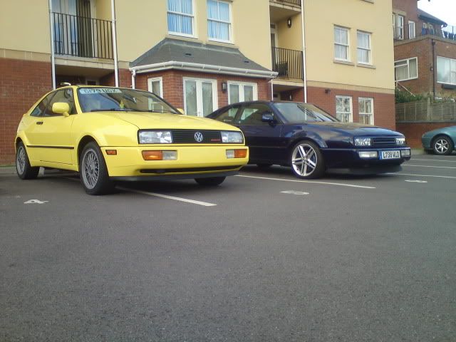 Got these outside my house Yellow G60 Blue VR6