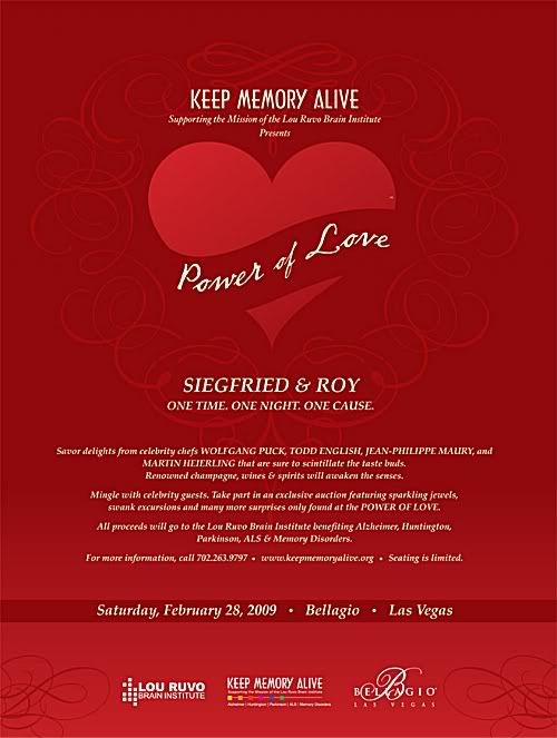 Power of Love Gala - Siegfried & Roy benefit Keep Memory Alive