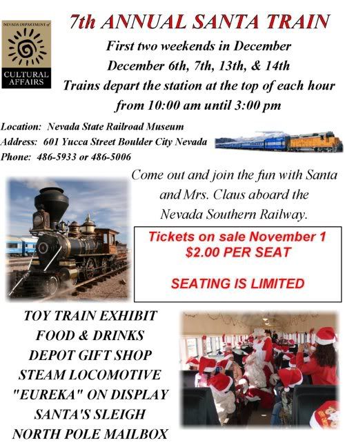 Nevada Southern Railway Santa Train - Click for Larger Image (PDF)