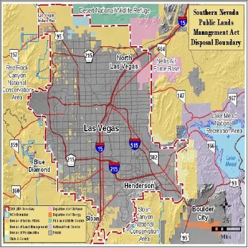 Las Vegas available land map 