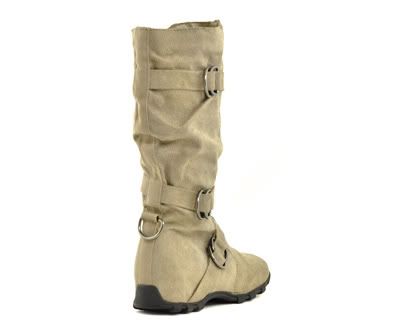  Sole on Tan Suede Mid Calf Full Zipper Riding Boots Nat Iss 7 5   Ebay