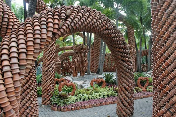 Sculpture in front of Orchid House