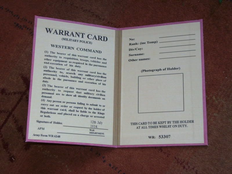Police Warrant Card