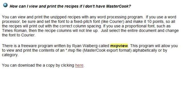 Mastercook Recipe Archive
