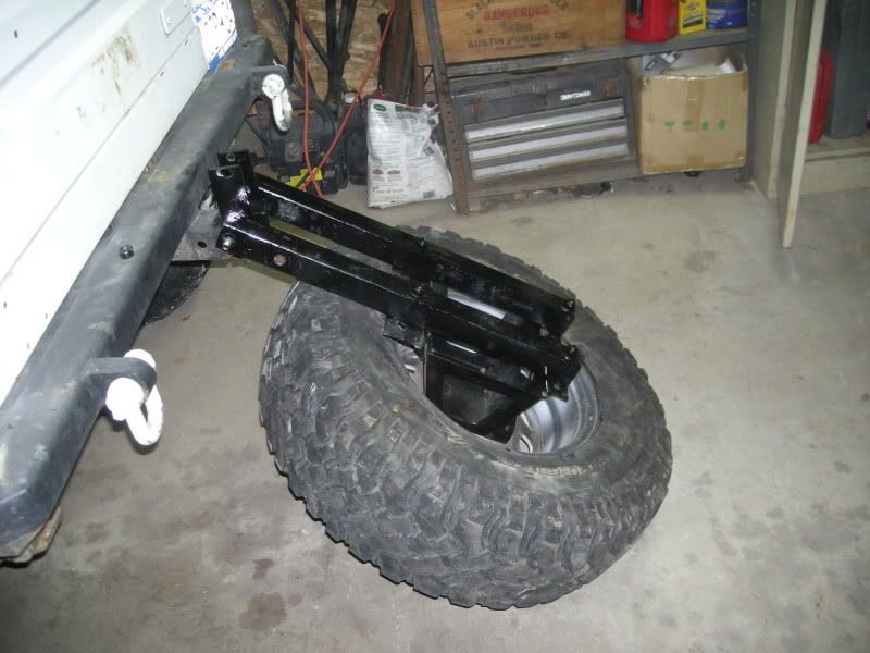 Homemade jeep yj tire carrier #3