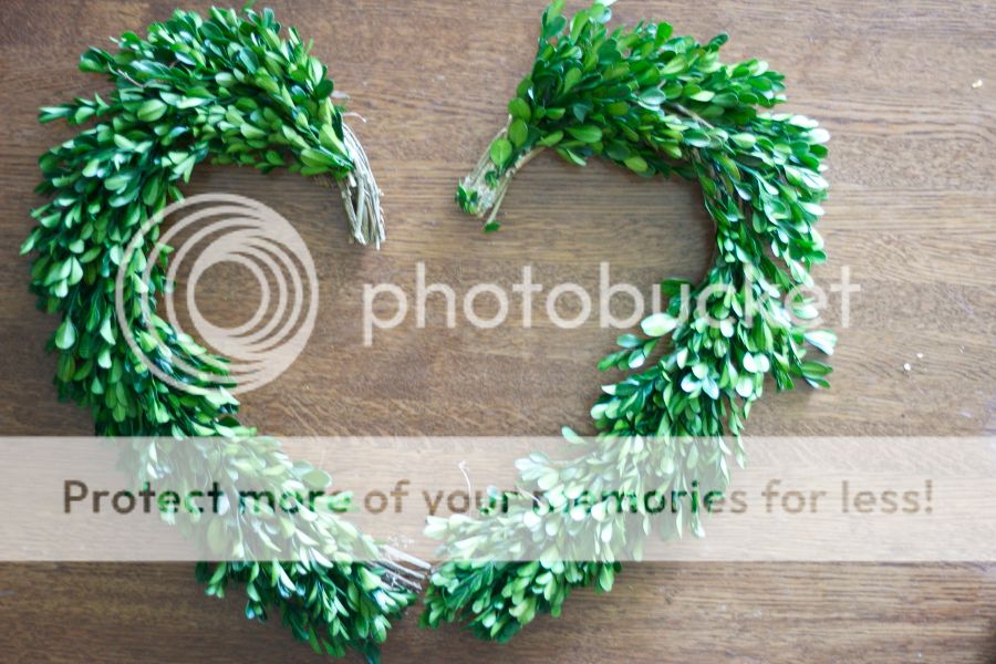 I have wanted a boxwood wreath for a long time. The price tag, not so much, Luckily I found an amazing deal on one, the only problem the shape.  See how I fixed that! 