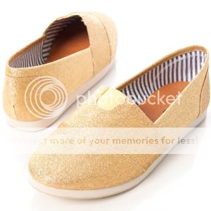 Gold Glitter Linen Slip on Canvas Flat mock tom object  