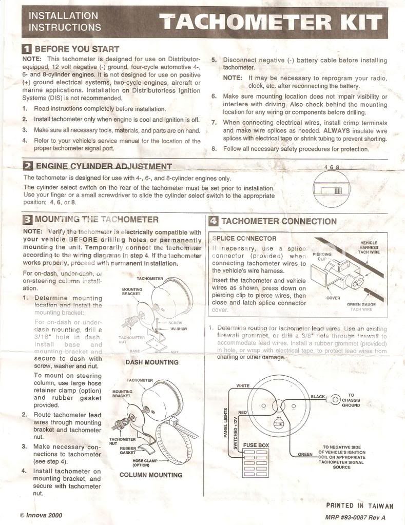 wiring up a tach - MustangForums.com